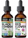 BIO KRAUTER Μαύρο Cohosh Βάμμα 2 Fl. Oz. & Κόκκινο Clover Βάμμα 2 Fl. Oz.