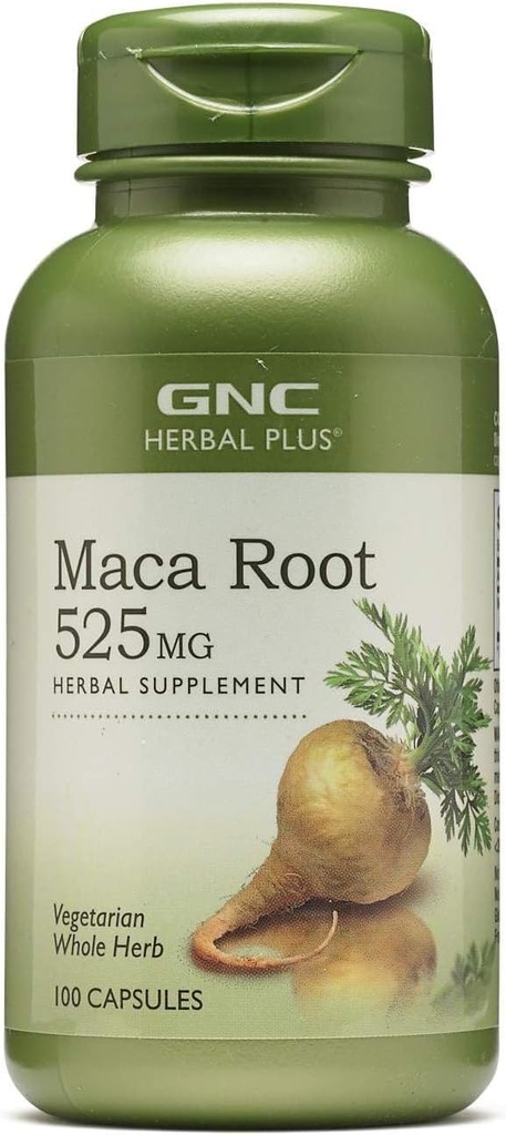 GNC Herbal Plus Maca Root 525mg, Υποστηρίζει ζωτικότητα, 100 κάψουλες
