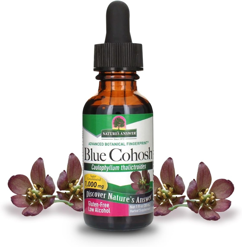Nature's Answer Blue Cohosh Root with Organic Alkol, 1-Fluid Ounce