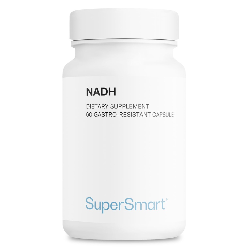 Supersmart - NADH 5 mg per Day (Redüklenmiş Nicotinamid Adenine Dinüotid) - NADH Supplement - Energy Pills | Non-GMO & Gluten Free - 60 Gecikmiş Yayın Kapsülleri