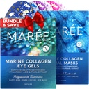 MAREE Eye Gels & Face Masks Sche - Under Eye Gels for Puffy Eyes and Dark Circles, Sheet Moisturizing Maskes - Marine Collagen & Hyaluronic Acid, Green & Red Algae Ekstraksiyon - For All Skin Type