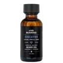 Live Bearded Beard Oil, 1 fl oz - Premium All- Natural Jojoba - ABD'de Yapılacak - Kuru, Flaky Patchs | Executive Scent - Cedar, Vanilla