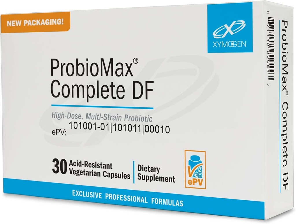 XYMOGEN ProbioMax 45B - 45 Milyar CFU Probiyotik Tamam - Yüksek Dose, Süt Pbiyotikleri Lactobacillus asitofili ile - Eski ProbioMax Tamam DF (30 Capsules)