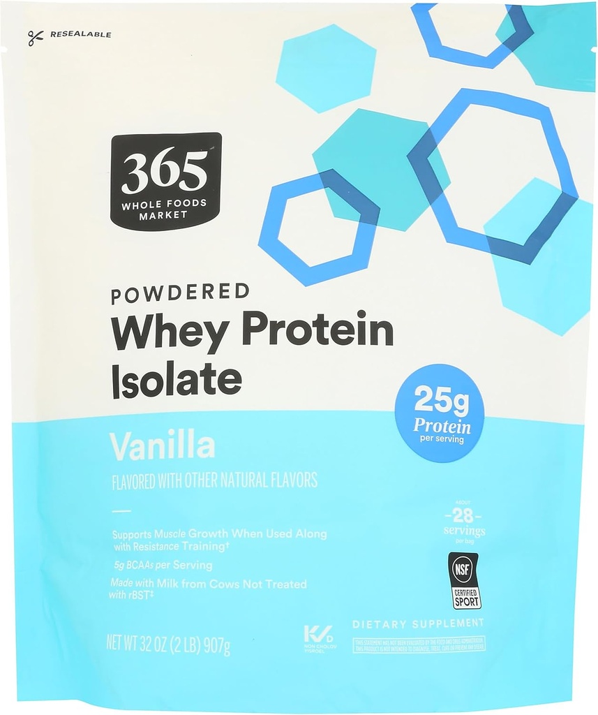 365 από Whole Foods Market, Whey Protein Isolate, Βανίλια, 32 Ουγγιά