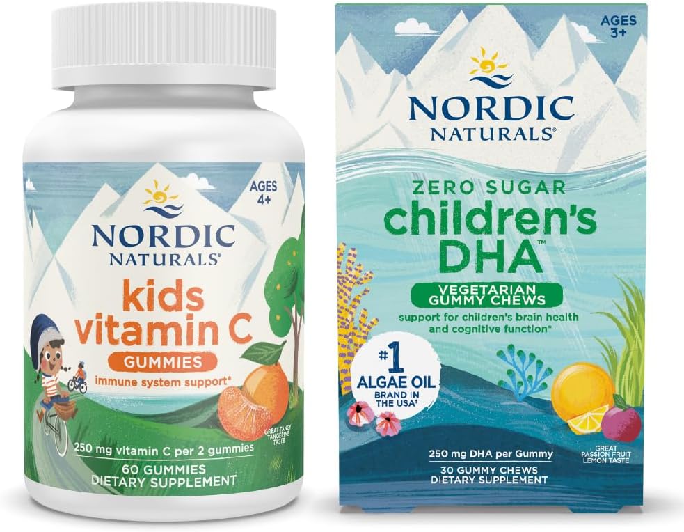 Nordic Naturals Start Pack - Çocuk DHA Veg Gummy Chews ve Kids Vitamin C Gummies