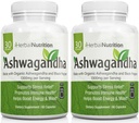 Herbal Beslenme Organik Ashwagandha 1300 mg Max Strength, Two Şişe Paketi, 120 Capsules Plus Black Pepper for Bioavailability