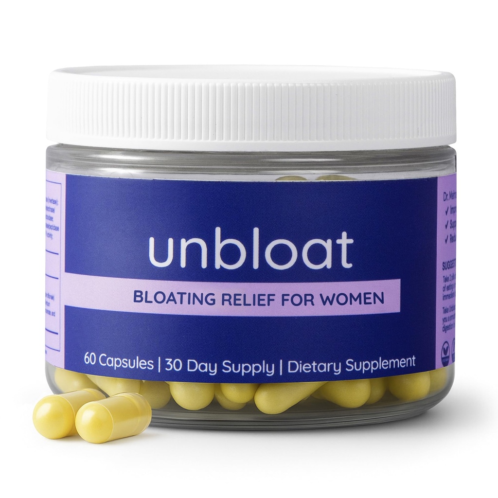 Kadınlar için Anti-Bloat Pills - Kadınlar ve Digestive Support Supplement - Geliştirilmiş Gut Health - Prebiyotiks & Probiyotiks - Debloating Supplements - 60 Count
