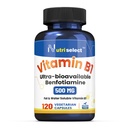 B1 500MG, 120 Capsules, Non-GMO, Vegan, Gluten Free, Benfotiamine