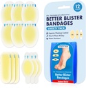 Dr. Frederick'in Orijinal Daha İyi Fırka Bandajları - 12k - Su Dayanıklılığı -% 40 Daha Fazla Cushioning - Hydrocolloid Bandages for Foot, Toe, & Heel - RF Pads for Prevention & Recovery - Çeşitli Paket