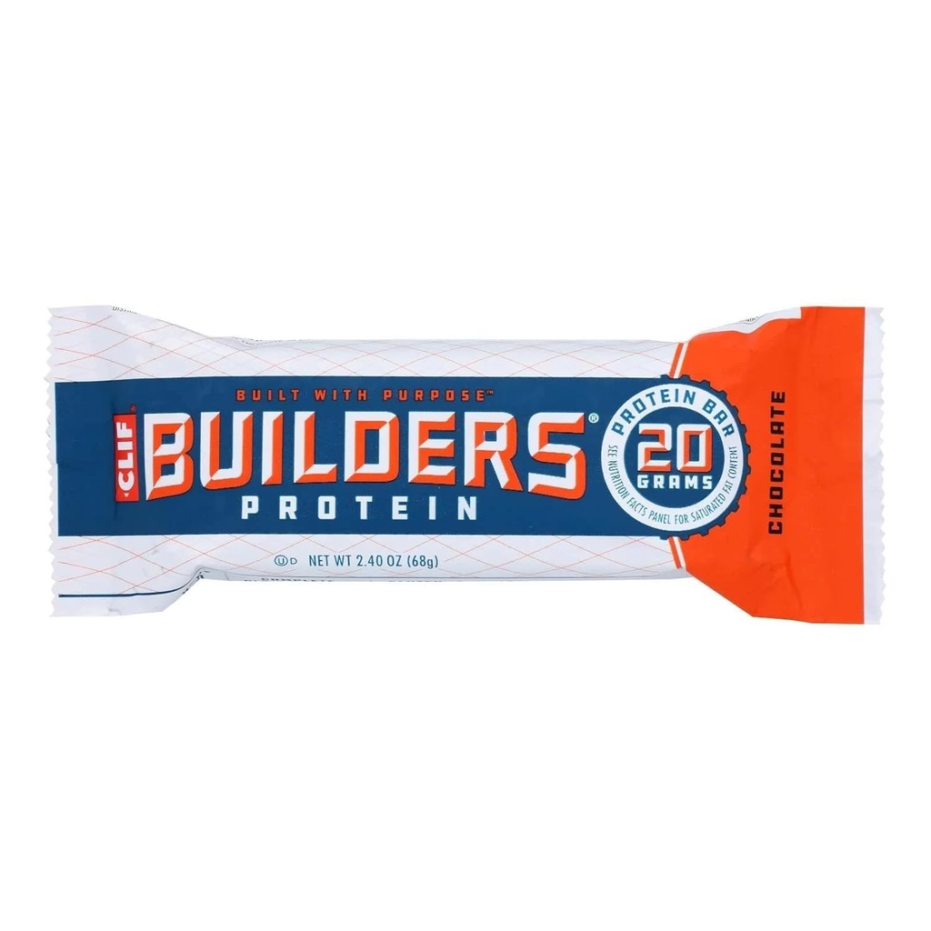 Clif Bar Builder's Bar Σοκολάτα - 2.4 oz (12) (1 υπόθεση)