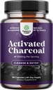 Natures Craft Aktif Charcoal Pills Detox & Cleanse - Puring Coconut Capsules 1200 mg Per Bloating Relief - Active Detox Supplement for Body & Gut Health - Count