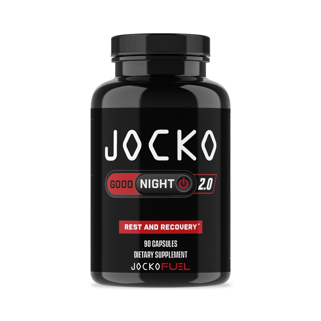 Jocko Yakıt İyi Gece Doğal Uyku Yardımı Yetişkinler için - Rest & Recovery için Uyku Pilleri, Tart Cherry Extract, L-Theanine, Lavender, & Lemon Balm (90 Capsules) Ambalaj Vary