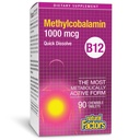 Doğal Faktörler, B12 Torchcobalamin 1000 mcg, Enerji ve Immune Health için Chewable Support, Vegetarian, Gluten Free, 90 tablet (90 hizmet)