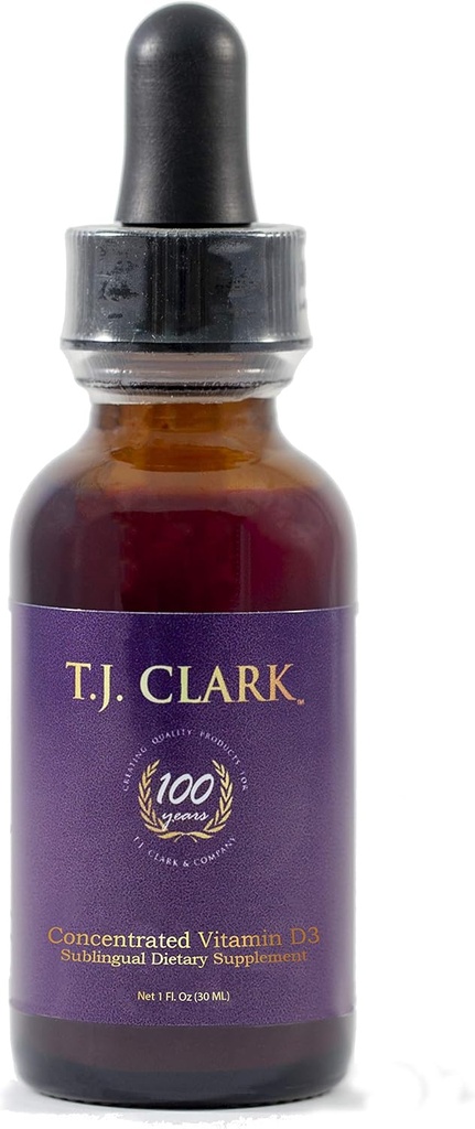 Sıvı D3 125mcg / 5.000 İ, 1 fl. oz. Yoğun Madde Diyeti Tamam, TJ Clark, Glass Dropper