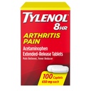 Tylenol 8HR Arthritis Pain Relief Caplets, 650 mg Acetaminophen for Minor Arthritis & Ortak Ağrı, Ateş Tanımları, Genişletilmiş Yayın, Stomach'ta Nazi, 100 ct
