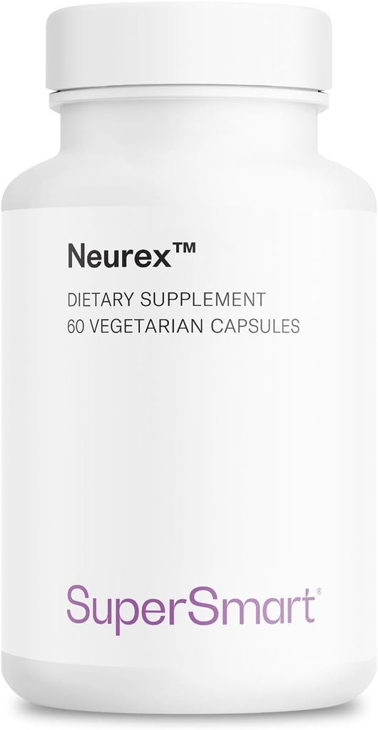 Supersmart Neurex (Advanced Formula) - Yüksek Potency Brain Supplement - Ginkgo Biloba, Bacopa Monnieri, GPC, Huperzine A | Non-GMO & Gluten Free - 60 Vegetarian Capsules