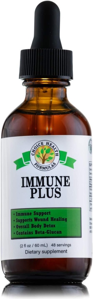 Choice Health Immune Plus (2 oz) Συνολική Αποτοξίνωση Σώματος, Ανοσία Δύναμη, Επούλωση Τραυμάτων & Ανοσολογική Υποστήριξη Ενίσχυση Συμπλήρωμα Διατροφής - Vegan, Χωρίς ΓΤΟ & Γλουτένη
