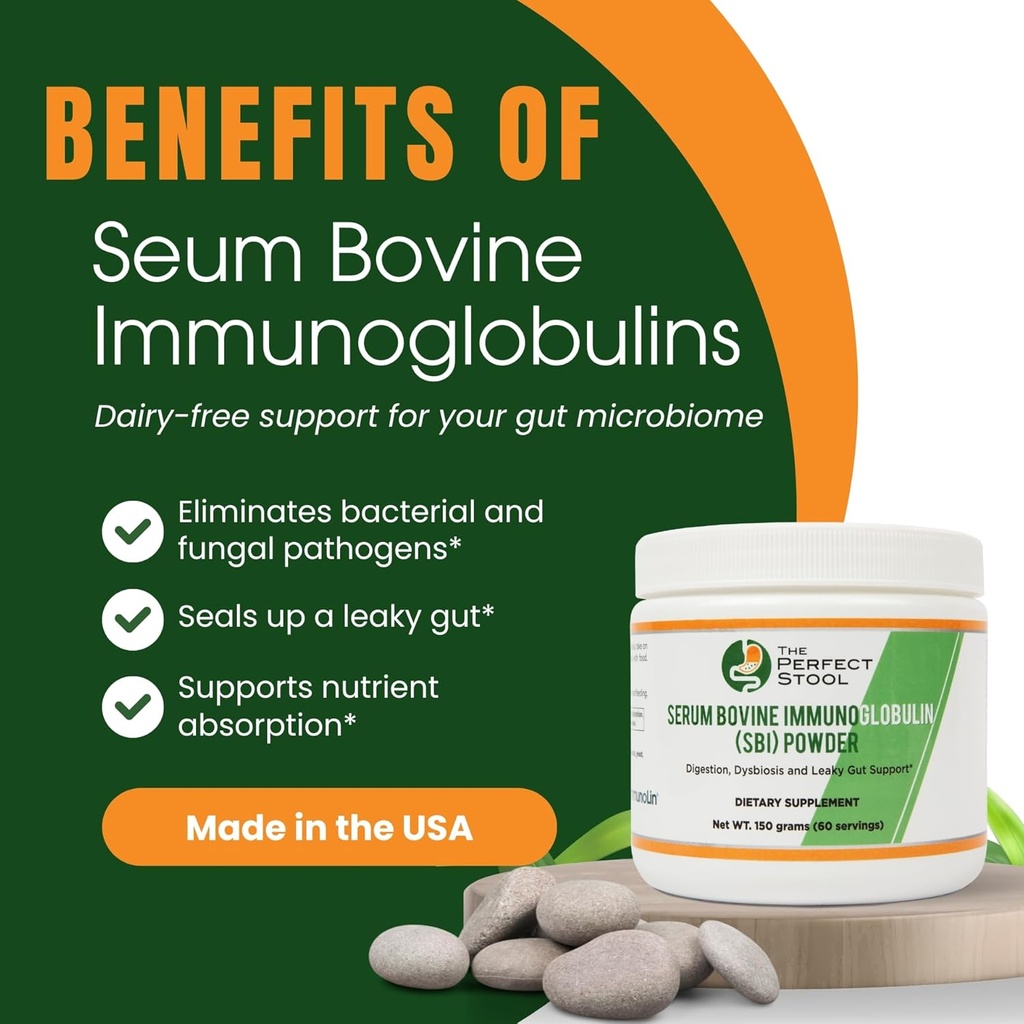 60 Hizmet - Contains Patented IgG Malzemeler Immunolin® - Aynı Malzemeler SBI Formulas'te Kullanılan - Serum Bovine Immunoglobulin (SBI) Toz - 150g Pure IgG