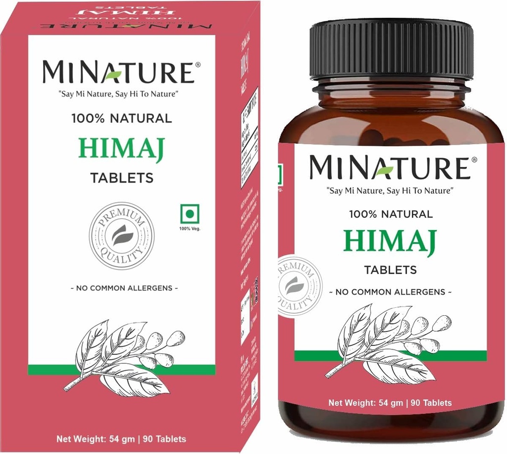 minature Himaj (Terminalia Chebula) Tablet| Plant-Based Supplements | Black Himej Toz Tablet | Choti Harad | Vegan, Gluten Free | 90 Tablet, (1000 mg) 45 Days Supply