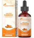Naturments Turmeric Curcumin Liquid: Certified Organic Turmeric Curcumin with Ginger & Black Pepper- Joint Support, Immune & Digestive Support, Graceful Aging - 2 Fl Oz