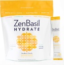 Zen Basil Hydrate - Ginger Lemon Turmeric | Electrolyte Hydration Toz Paketleri | Hızlı Destek | Sugar Free, Keto, Paleo | 16 Sticks | Hücreler Hydration
