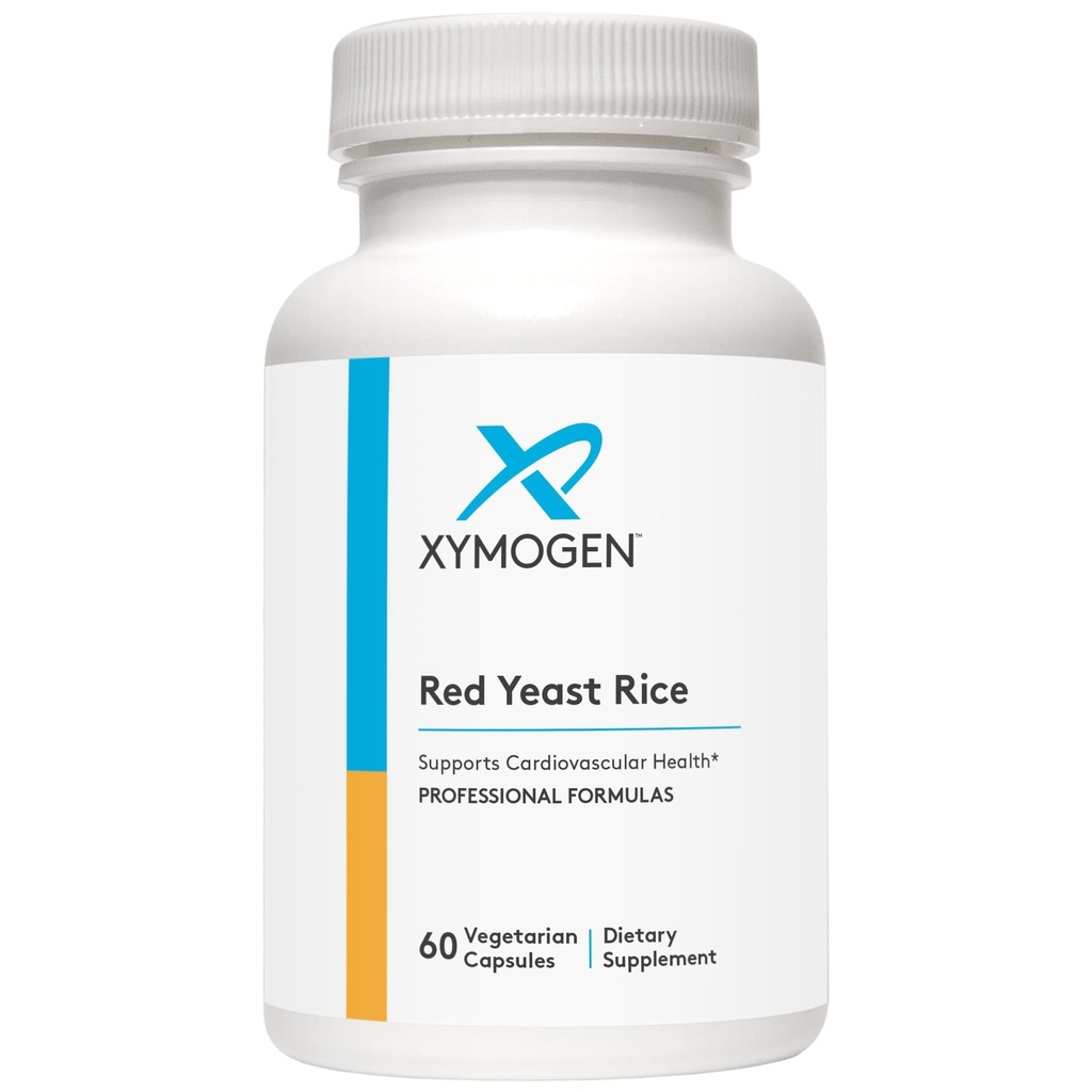 XYMOGEN Red Yeast Rice - Non-GMO Red Yeast Rice Supplement to help maintain alreadyhealth Blood Lipid + Cholesterol Levels - Cardiovascular Support - Tested Citrinin-Free (60 Capsules)