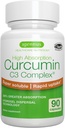 Igennus Advanced Curcumin C3 Kompleksi,% 300 Greater Abors & Rapid Uptake,% 95 Standartlaştırılmış Ekstraksiyon, 90 Hizmet, Temiz Etiket, Vegan Supplement, 1-a-Day, 90 Capsules