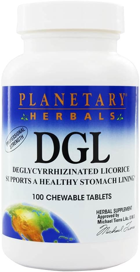 Planetary Herbals DGL Licorice, 100 Tablet