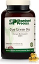 Standard Process Cod Liver Oil - Aids Healthy Skin & Eyes με Ωμέγα-3 Λιπαρά Οξέα & Βιταμίνες Α και Δ - Υποστήριξη για την Υγεία των Οστών & των Δοντιών - Χωρίς γλουτένη, Μη-Dairy & Μη-Σόγια - 180 Softgels (60 Services)