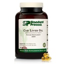 Standart Süreç Cod Liver Oil - Omega-3 Fatty Acids & Vitamins A ve D - Bone & Tooth Health Support - Gluten-Free, Non-Dairy & Non-Soy - 180 Softgels (60 Hizmet)