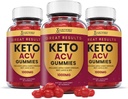 Justified Laboratories (3 Pack Great Results Keto ACV Gummies Advanced Formula 1000MG Formulated with Pomegranate Beet Juice Powder B12 Vegan Non GMO 180 Gummys