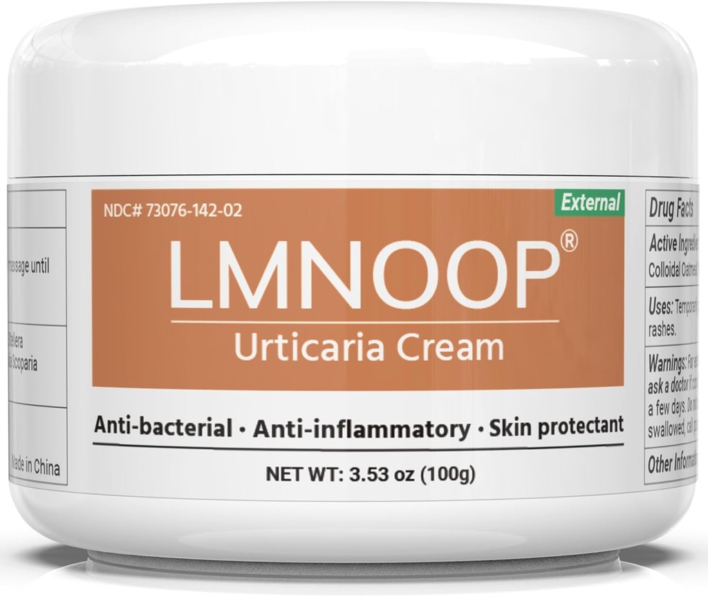 Urticaria Cream, Hives Relief Advanced Formula for Itching, Redness, Pimples, Rashes, Edema ve Diğer Skin Belirtileri