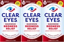 Clear Eyes maximum Redness Eye Relief Eye Drops, 0,5 Fl Oz, 3 Paket