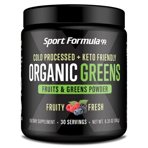 Organik Yeşiller Superfood Toz, Cold Pressed Vegan ve Keto Toz, Non-GMO, Low Calorie Daily Green Juice Toz Toz