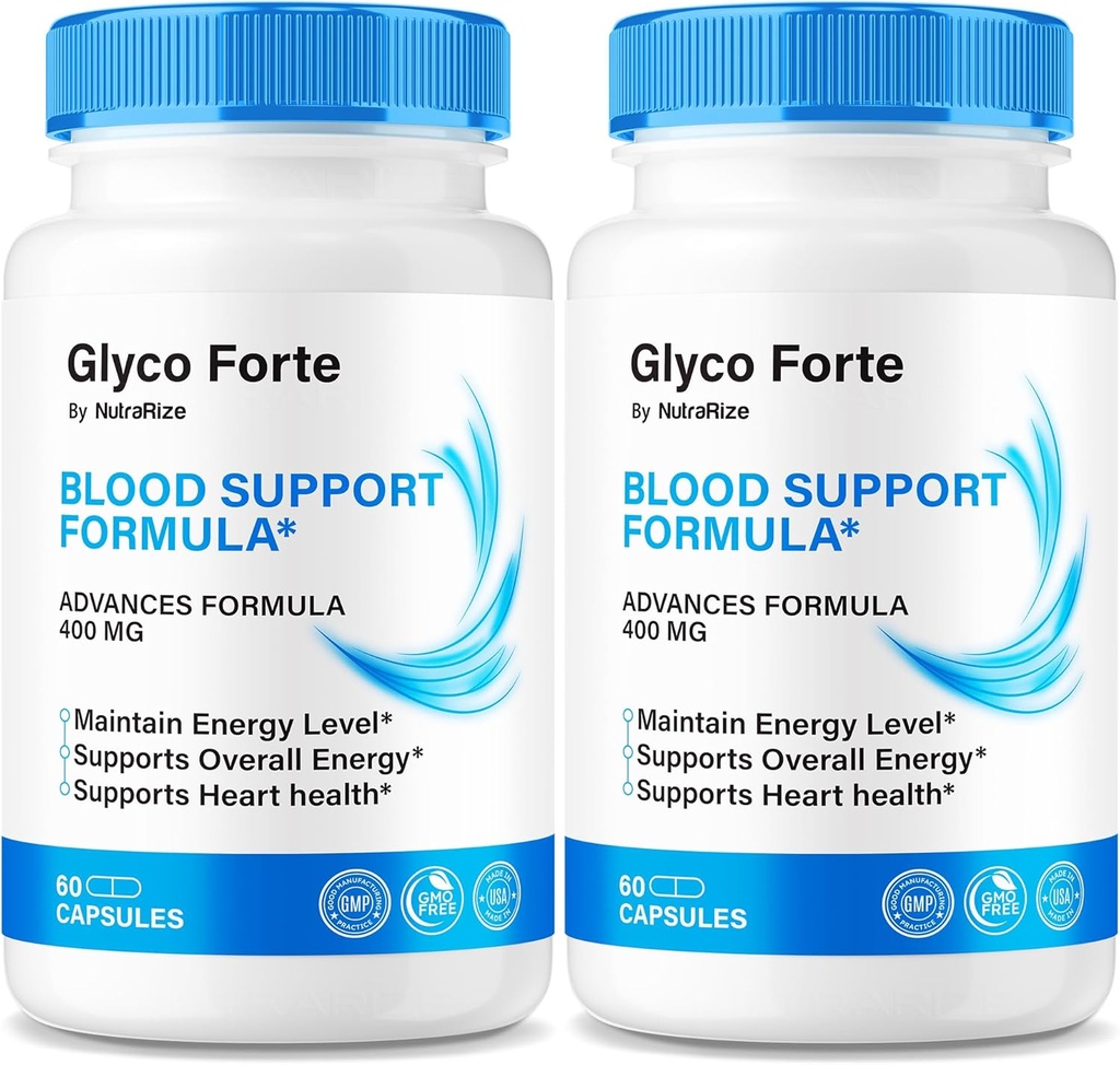 (2 Pack) Glyco Forte Capsules, Resmi GlycoForte to maintain General Health, All Natural Formula to Support Blood Circulation, Premium Glyco Forte Pastillas Review (120 Capsules)