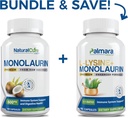 Φυσικό πακέτο εργαστηρίων θεραπείας: Premium Monolaurin 600mg + L-Lysine + Monolaurin 1:1 Ratio