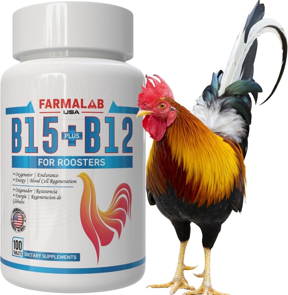 Farmalab B12 B15 için Roosters B15 B12 para Gallos 100 Tablet