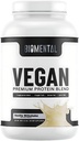 Biomental Vegan Protein Toz - Vanilla - Gluten-Free - Non-GMO - Plant-Based Protein - Destekler Kilo Kaybı ve Kas Büyümesi - Gelişmiş Aborpsiyon - Erkekler ve Kadınlar için Mükemmel - 2 lbs