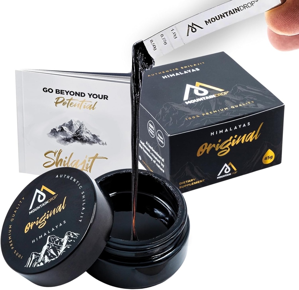Shilajit Original Himalayas, 45 g, Natural Pure Shilajit with Fulvic Acid & Humic Acid from The Himalayas, Hand Harvested & Cleaned.