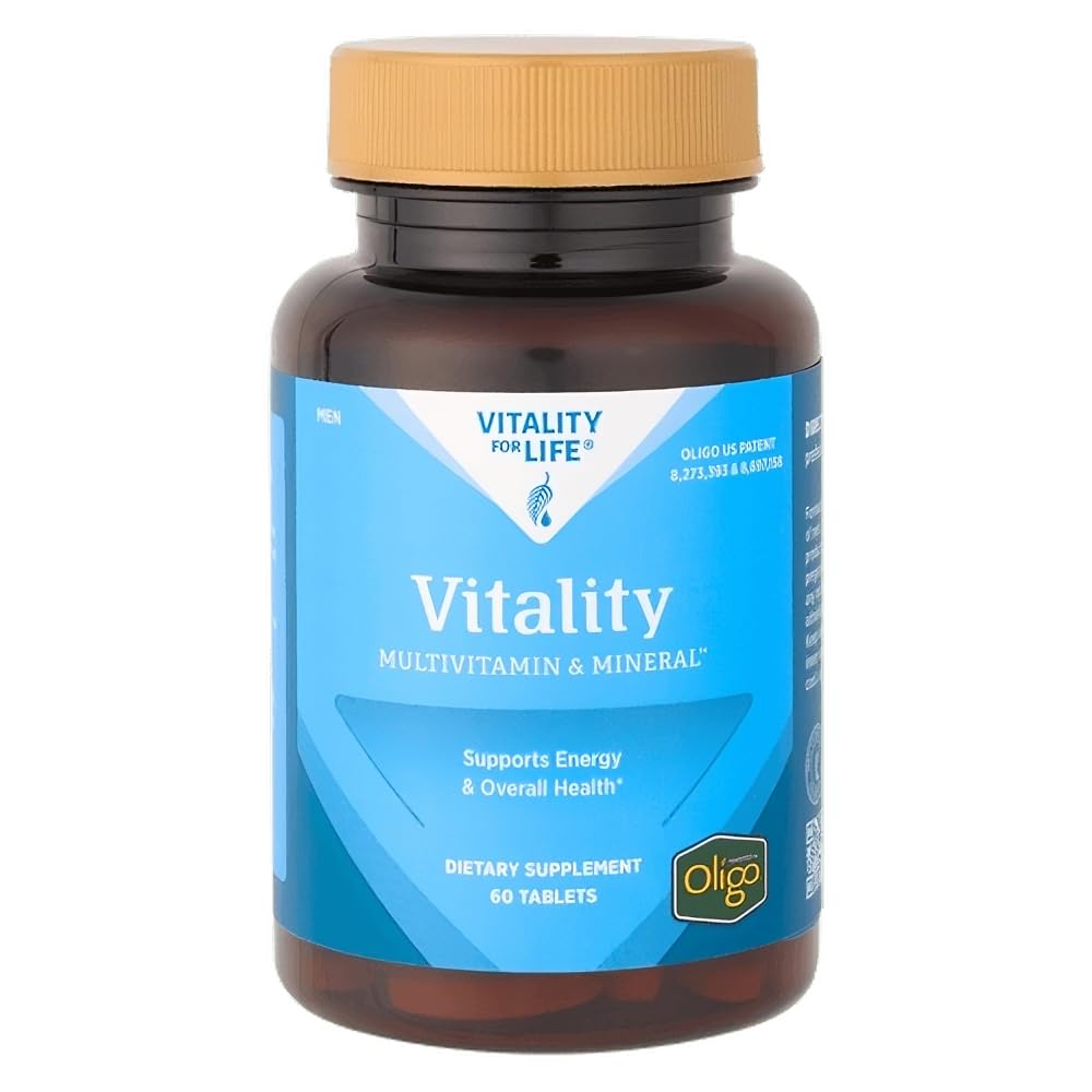 Melaleuca Multivitamin & Mineral Supplement for Men, Powered by Oligo (60 Tablet) Vitality Mens MultiVitamin Supports Energy & General Health