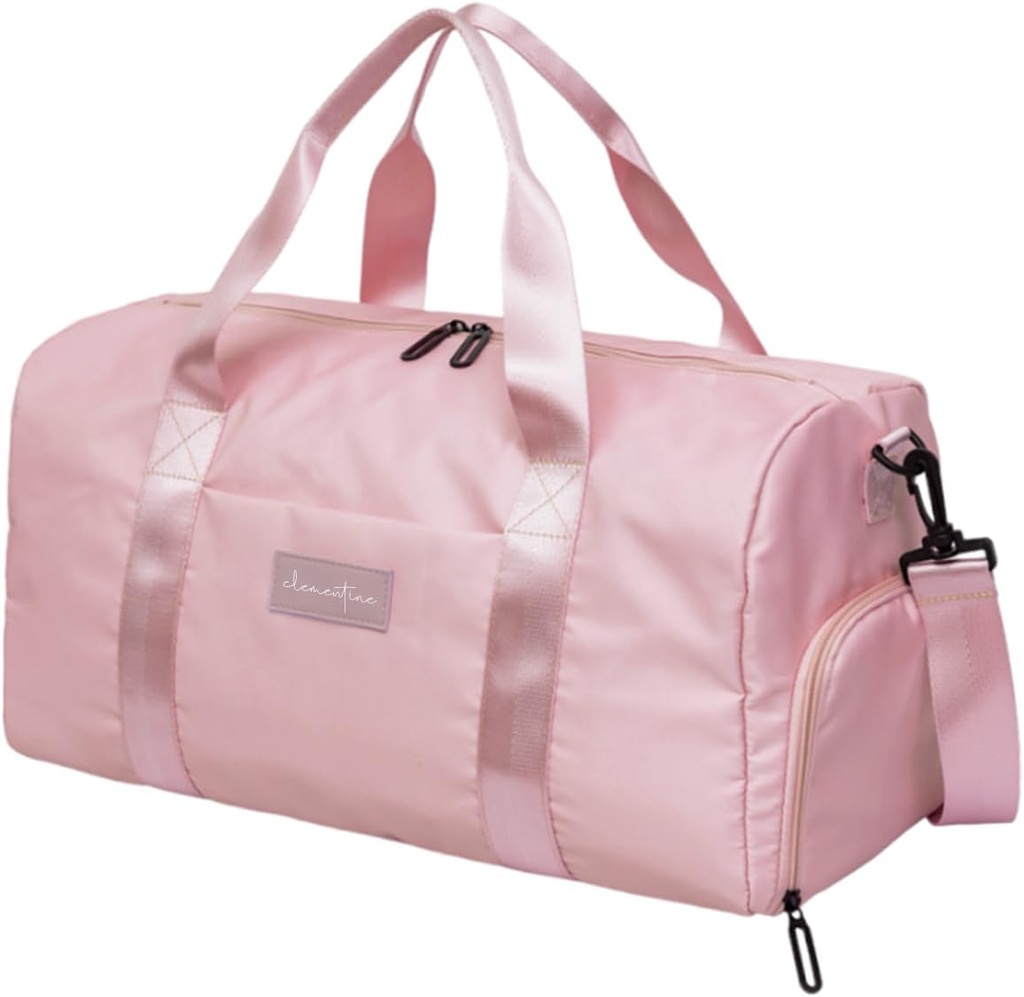 Ayakkabı Karşılaştırması ve Wet Pocket ile Kadınlar için Spor Bag | Küçük Hafif Spor Kulübü Duffle Bag Motivasyonlu Sözler ve Grafik Tasarımlar | Egzersiz ve Geceler için Büyük | Pink