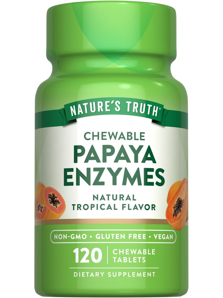 Αλήθεια της φύσης Papaya Ένζυμο Μασώμενα δισκία 