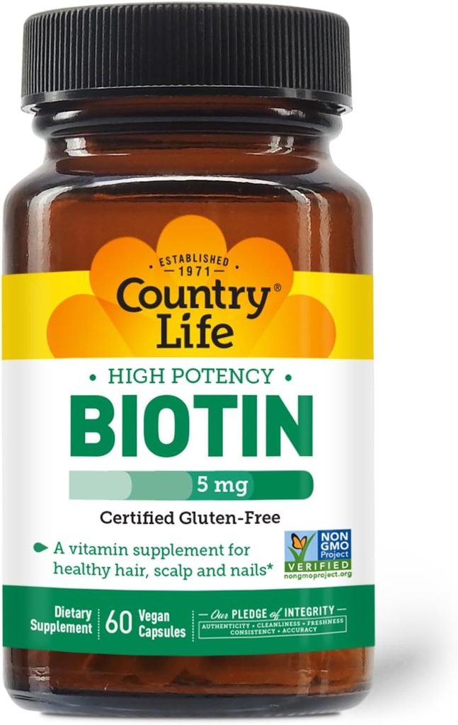 Ülke Hayatı - Biotin High Potency, 5 mg - 60 Vegan Capsules