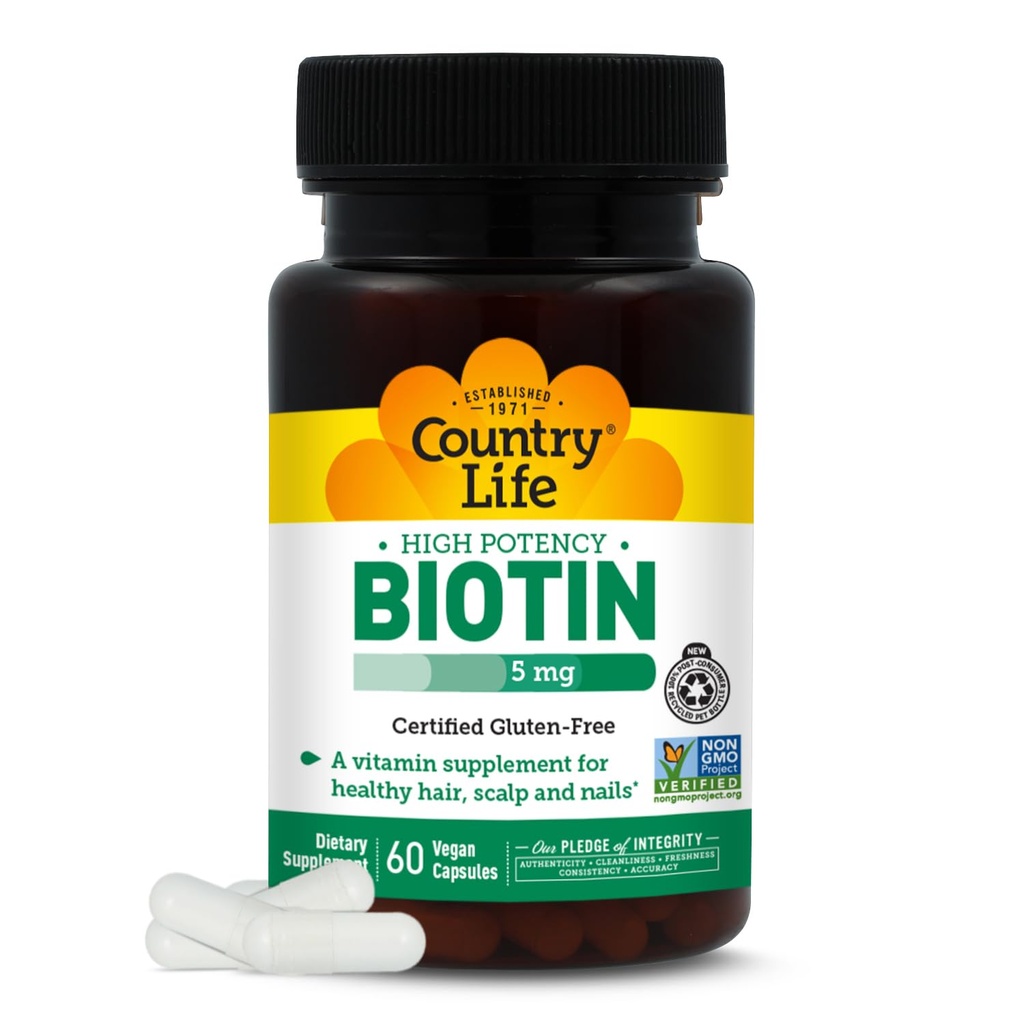 Ülke Hayatı - Biotin High Potency, 5 mg - 60 Vegan Capsules