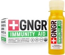 +GNGR Immunity Aid Organic Ginger, Lemon & Honey Shot - Cold Pressed Ginger Shots with Echinacea, Lemon Juice, Honey, çinko & Vitamin D3, Immune & Digestive Support 2 fl oz (Brook)