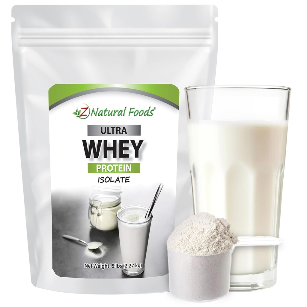 Z Doğal Gıdalar Ultra Whey Protein Isolate Toz - Pure, Unflavored, Unsweetened Whey Protein Toz - Flavorless Fitness, Spor Beslenmesi, Immune Support, 5 lb