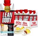 Lean Body Ready-to-Drink Pina Colada protein Shake, 40g proteini, Whey Mix, 0 Sugar, Gluten Free, 22 Vitamins & Minerals, 17 Fl Oz (Paketi 12)