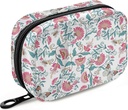 Naanle Paisley Floral Butterfly Pill Box 7 Günlük Pill Case Travel Pill Organizer Bag with lips Pill Holder Portable Weekly Case Compact Boyut for Vitamin Supplement.
