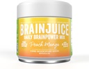 BeyinJuice Nootropics Brain Support Supplement, Gluten Free Toz for Energy and Focus, Drink Mix with L Theanine, Alpha GPC, Vitamin B, Organik Yeşil Çay Ekle Caffeine, Peach, 15 Hizmet