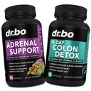DR. BO Adrenal Support & Colon Cleanse Supplements - Ashwagandha & L Tyrosine ile Adrenal Fatigue Supplement - 15 Day Intestinal Cleanse Pills for Bowel Movement Support & Gut Stomach Cleansing